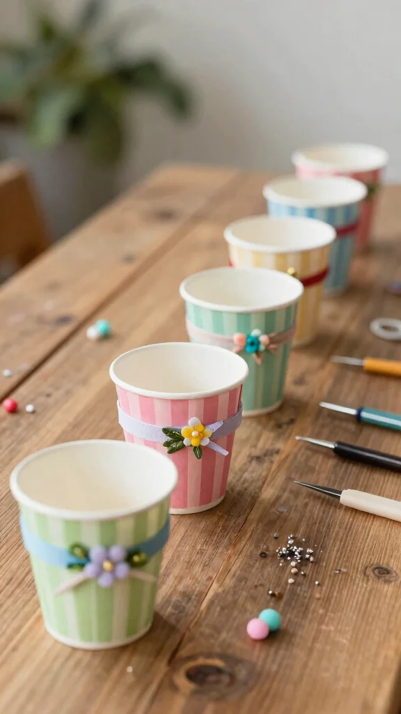 11 Basket Ideas Made From Paper Cups for a Fun Creative Craft - 1. Charming Miniature Baskets 1