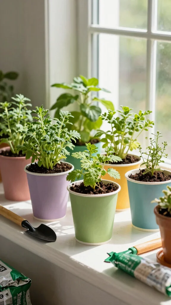 11 Basket Ideas Made From Paper Cups for a Fun Creative Craft - 3. Playful Planters 1