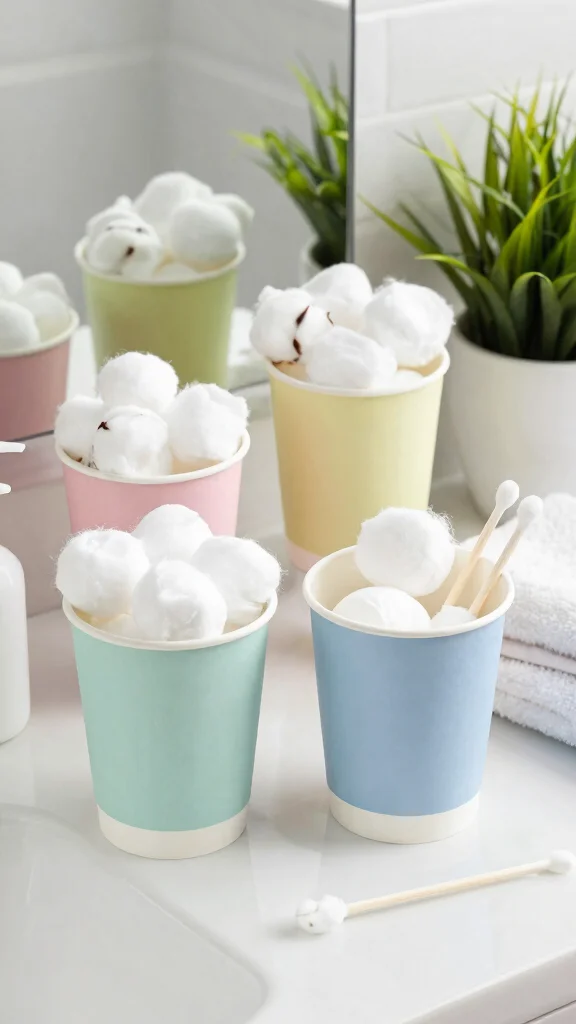 11 Basket Ideas Made From Paper Cups for a Fun Creative Craft - 6. Stylish Bathroom Storage 1