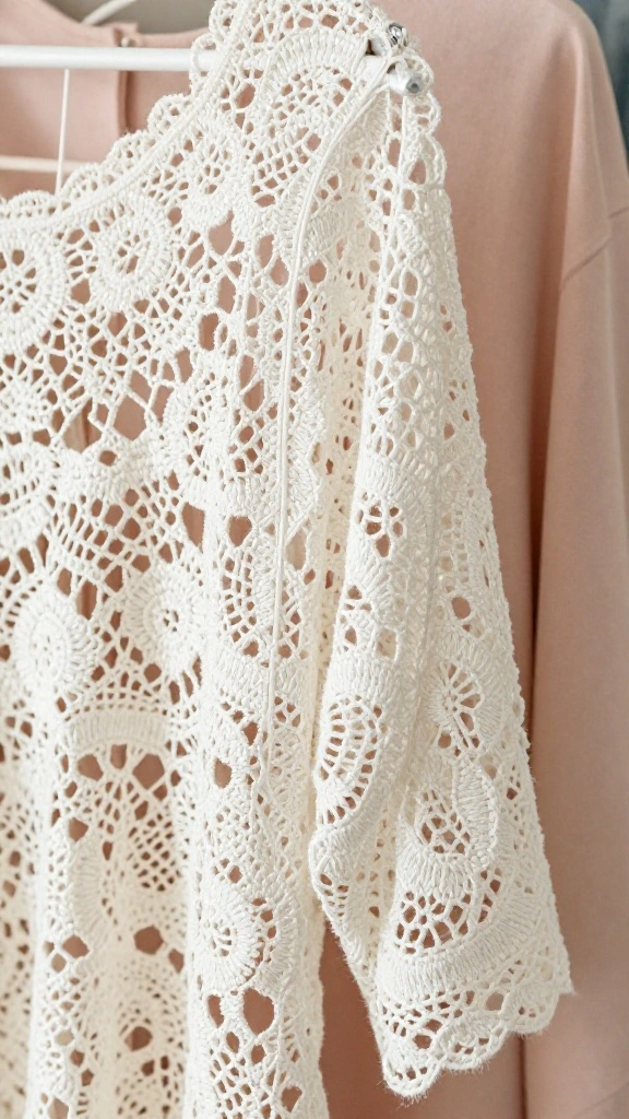 11 Crochet Clothes Hanger Pattern Ideas for a Handmade Textured Look - 5. Elegant Lace Crochet Hangers 1