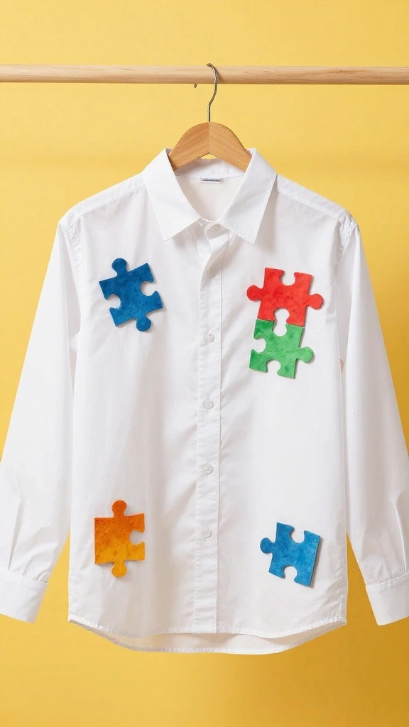 11 Gift Wrapping Ideas for Clothes on Hangers for a Stylish Presentation - 11. Interactive Wrapping with Puzzle Pieces 1