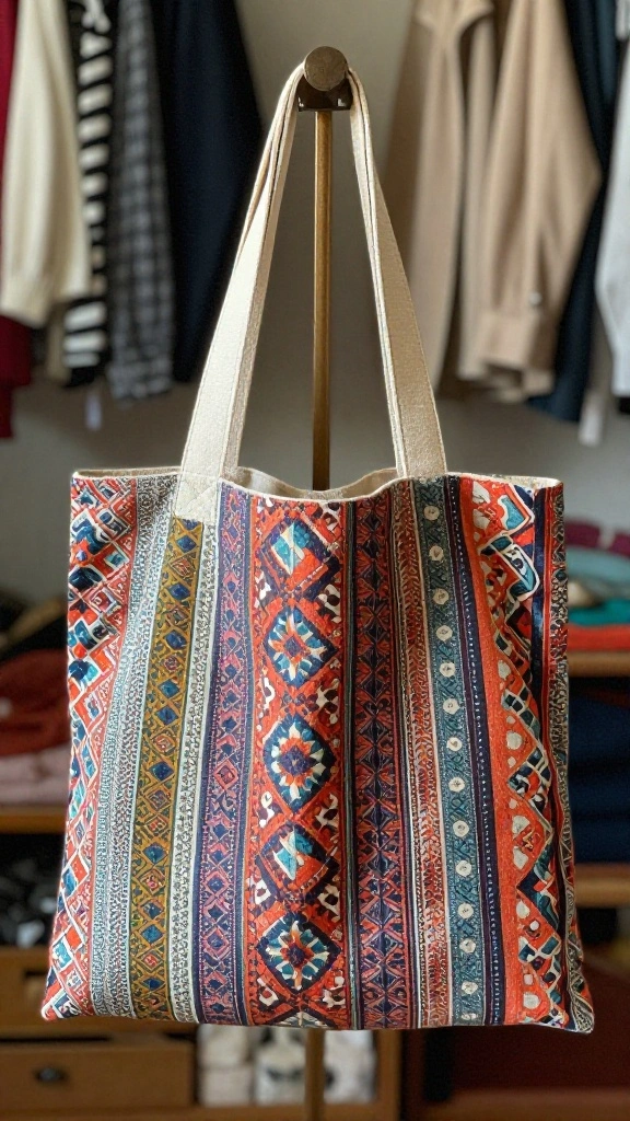 11 Gift Wrapping Ideas for Clothes on Hangers for a Stylish Presentation - 7. Creative Tote Bags 1