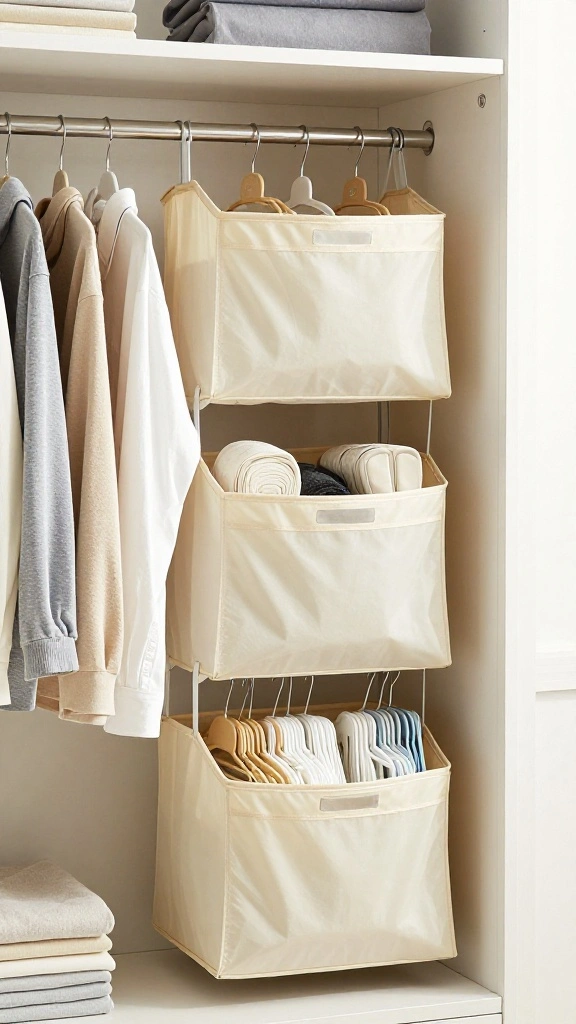 11 Ideas for Storing Extra Clothes Hangers in a Tidy Space Smart Way - 8. Utilize a Clothes Hanger Storage Bag 1