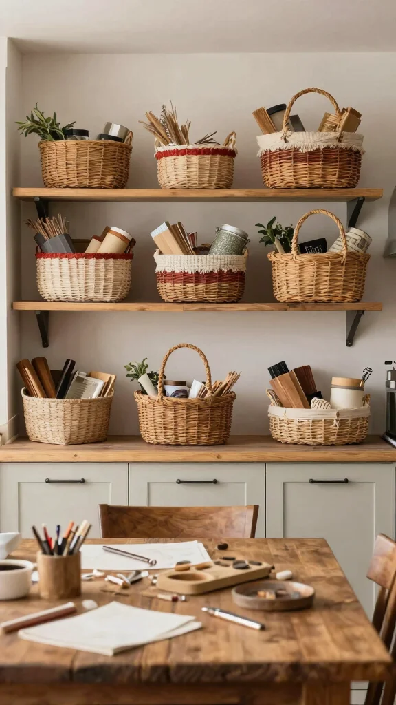 11 On Top of Cabinet Basket Ideas for Extra Vertical Storage - 10. DIY Baskets for a Personal Touch 1