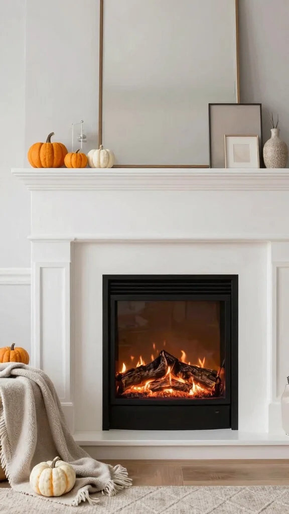 11 Shelf Next to Fireplace Ideas for a Cozy Balanced Living Room - 6. Seasonal Decor Swap 1