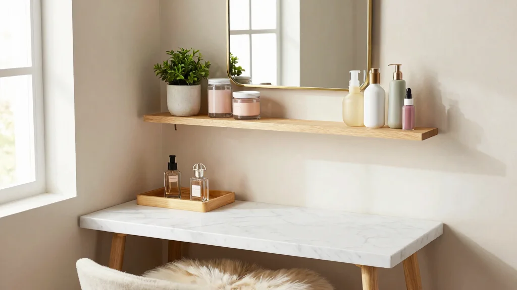 11 Small Space Vanity Shelf Ideas for a Compact Beautiful Setup
