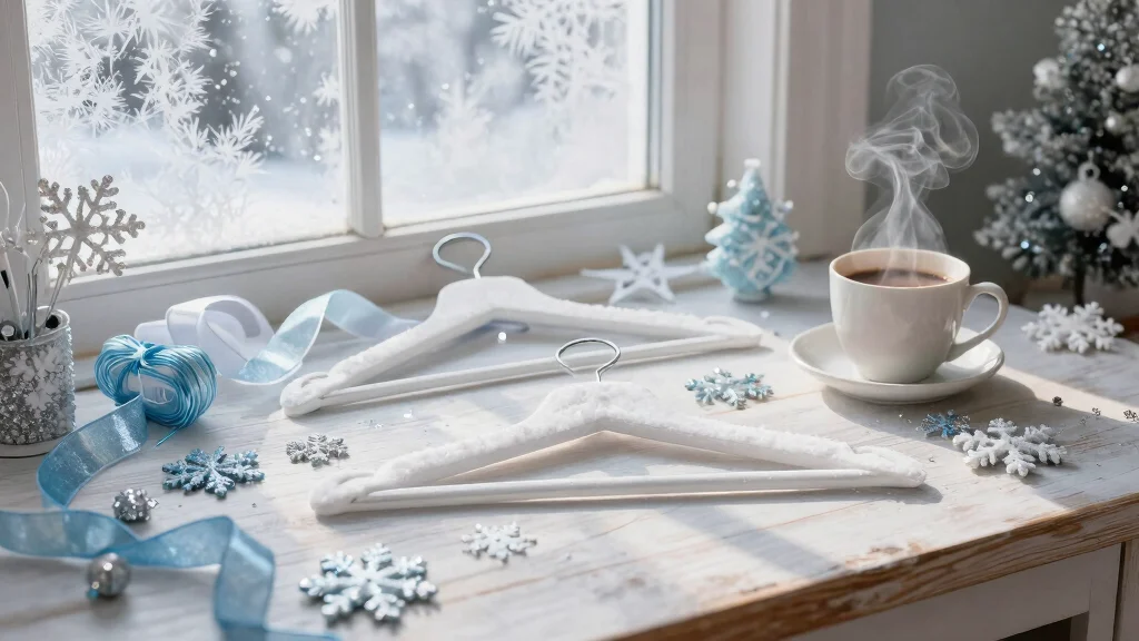 11 Snowflake Craft Ideas Made Out of Clothes Hangers