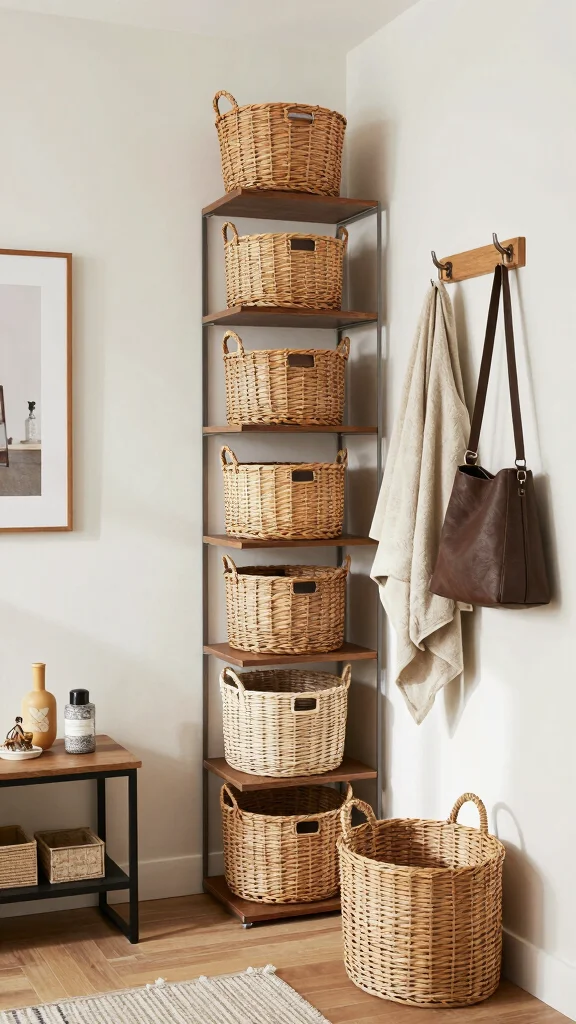 11 Under Entry Table Basket Ideas for a Smart Welcoming Organization - 11. Smart Organization Tips 1
