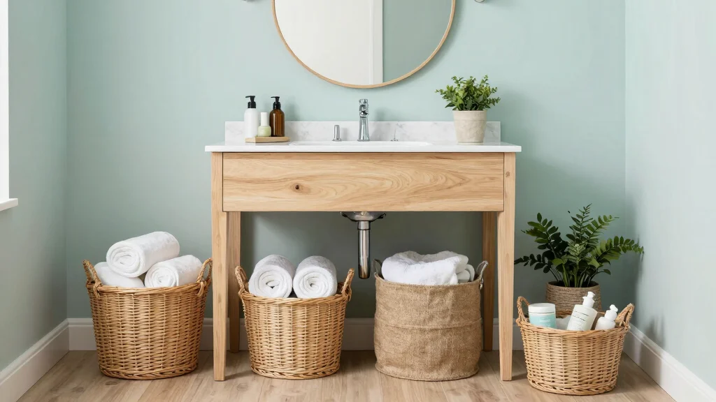 11 Under Vanity Bathroom Basket Ideas for a Tidy Organized Space