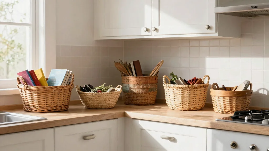 12 Basket Ideas for the Top of Kitchen Cabinets