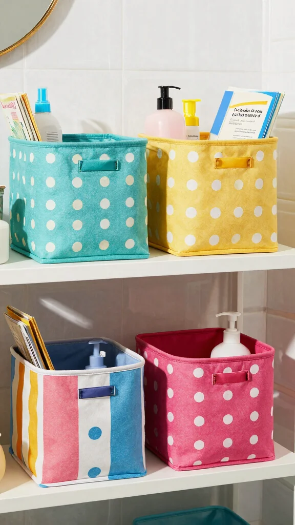 12 Bathroom Basket Decor Ideas for a Natural Spa Inspired Interior - 10. Canvas Storage Bins for Versatility 1