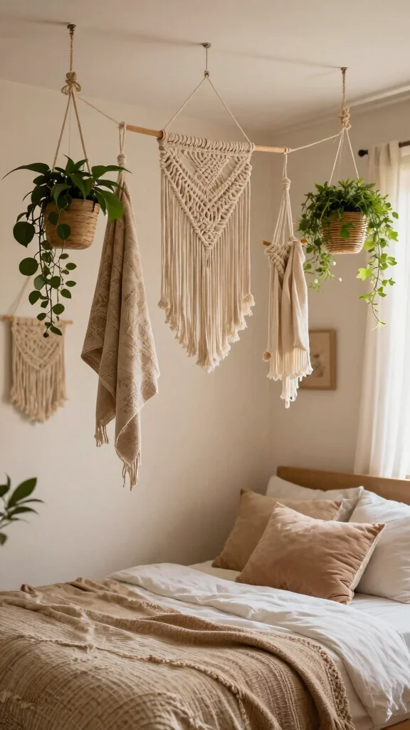 12 Bedroom Clothes Hanger Ideas for a Stylish Organized Personal Space - 7. DIY Macramé Hangers 1