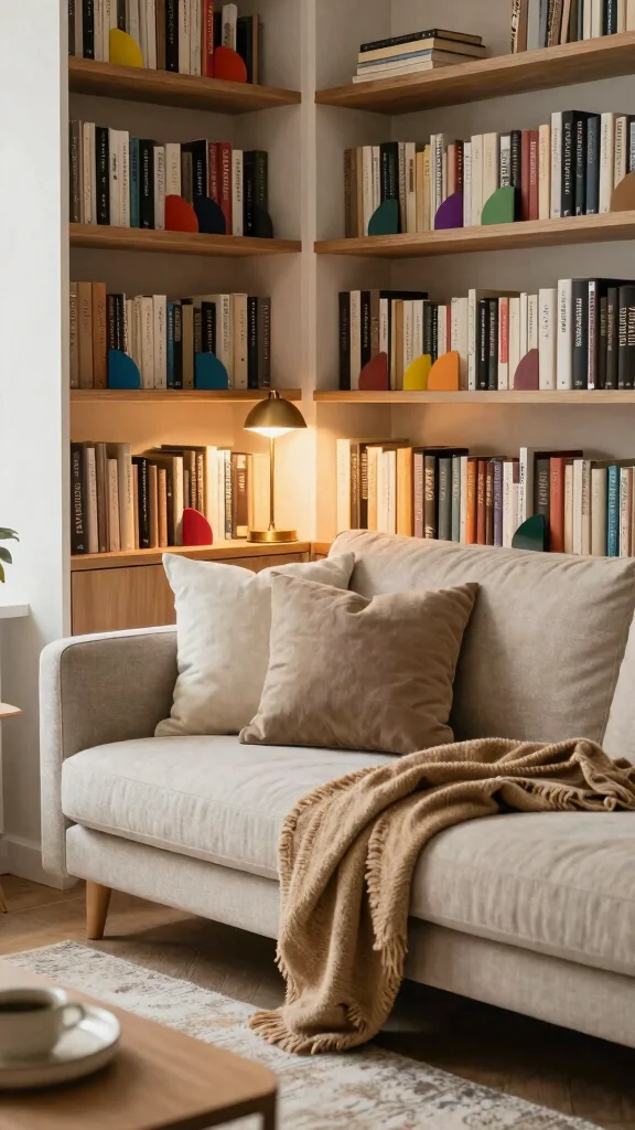 12 Behind-Sofa Shelf Ideas for a Smart Styled Living Room Wall - 6. Create a Cozy Reading Nook 1