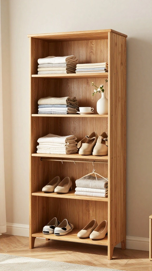 12 DIY Clothes Hanger Rack Ideas for a Custom Budget Friendly Display - 12. Repurposed Bookshelf Clothes Rack 1