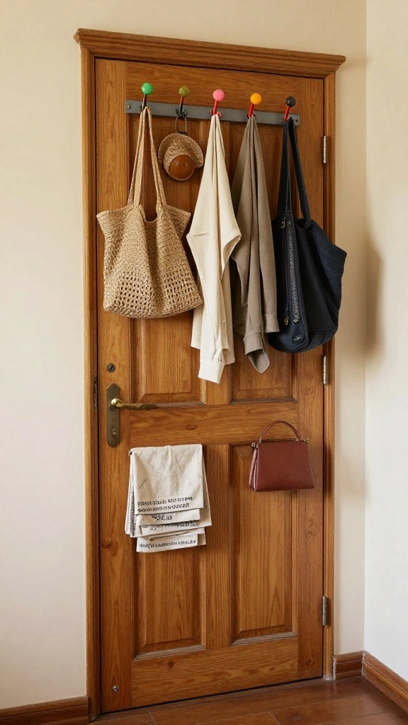 12 DIY Clothes Hanger Rack Ideas for a Custom Budget Friendly Display - 6. Repurposed Door Rack 1