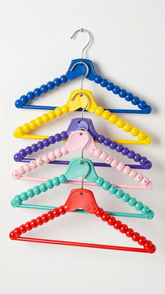 12 Ideas for Making Your Own Clothes Hangers at Home - 11. Beaded Wire Hangers 1