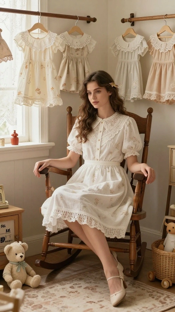 12 Kids Clothes on Hangers Aesthetic Ideas for a Cute Styled Nursery - 3. Vintage Inspired Displays 1