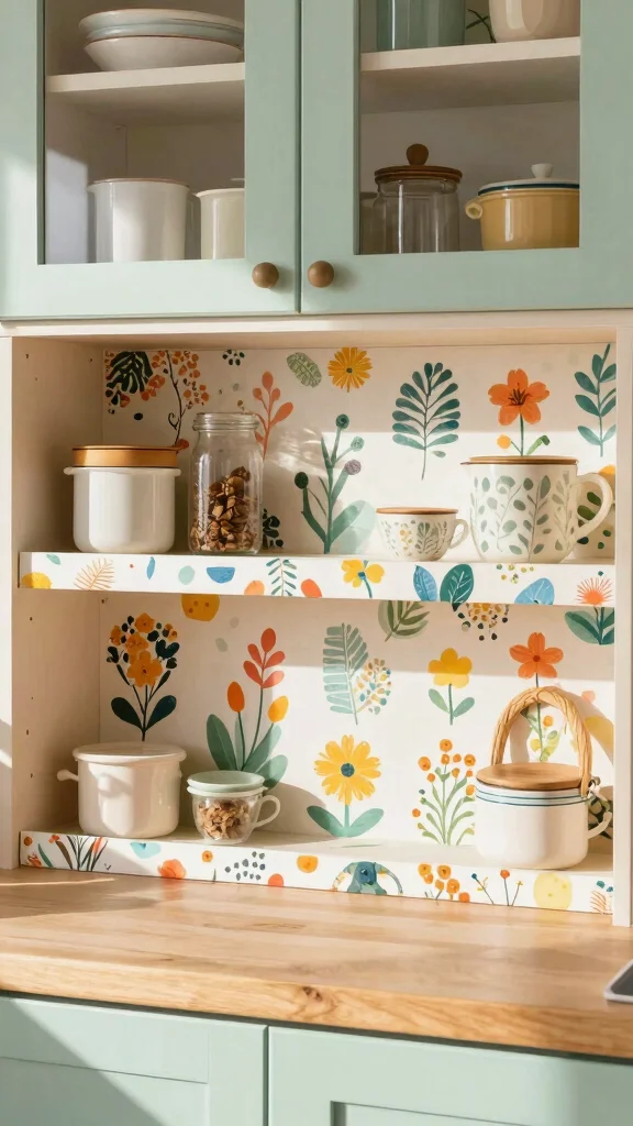 12 Kitchen Shelf Liner Ideas for a Clean Stylish Cabinet Interior - 2. Recycled Paper Shelf Liners 1