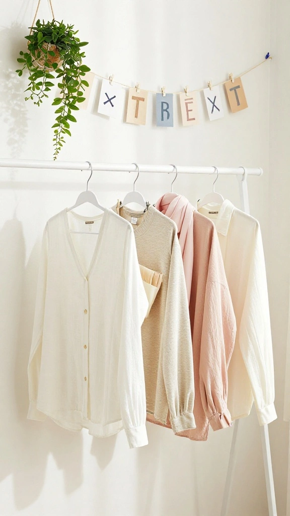 12 Laundry Room Hanging Ideas for a Tidy Well Organized Space - 12. Fabric Hanger with Clips 1
