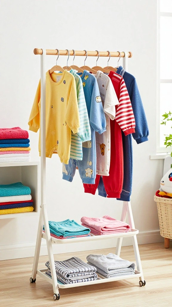 12 Laundry Room Hanging Ideas for a Tidy Well Organized Space - 2. Multi-Tiered Hanger 1