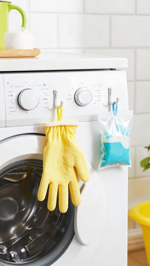 12 Laundry Room Hanging Ideas for a Tidy Well Organized Space - 5. Magnetic Hooks 1