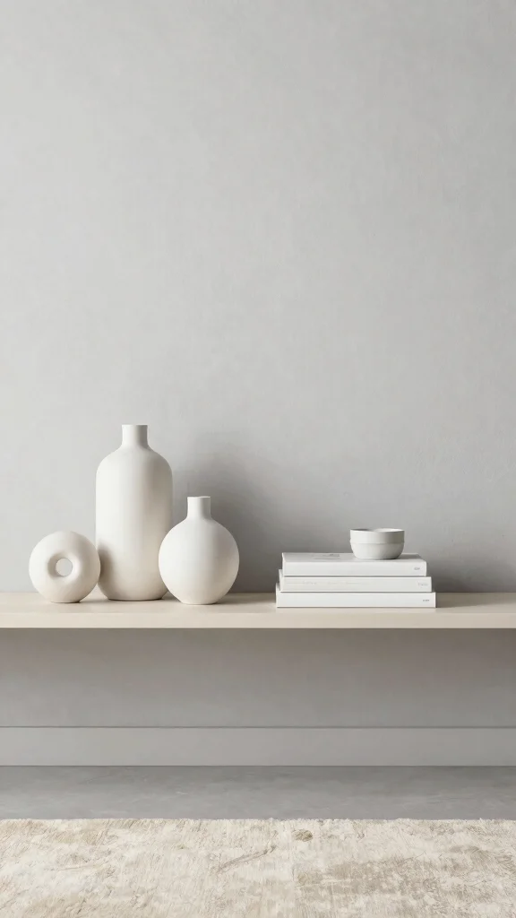 12 Living Room Shelf Decor Ideas for a Curated Beautiful Display - 1. Monochrome Magic 1