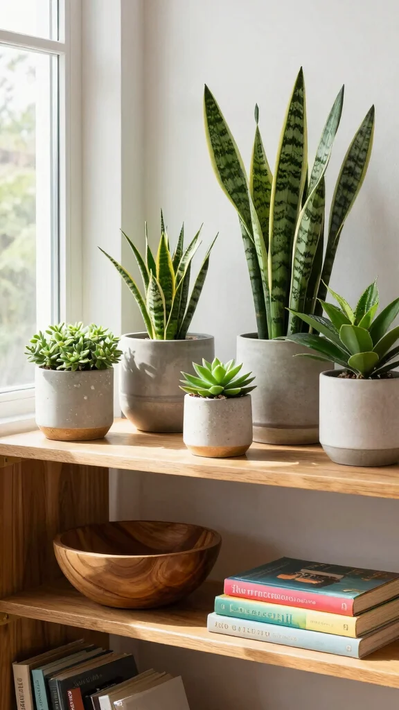 12 Living Room Shelf Decor Ideas for a Curated Beautiful Display - 2. Nature's Touch 1