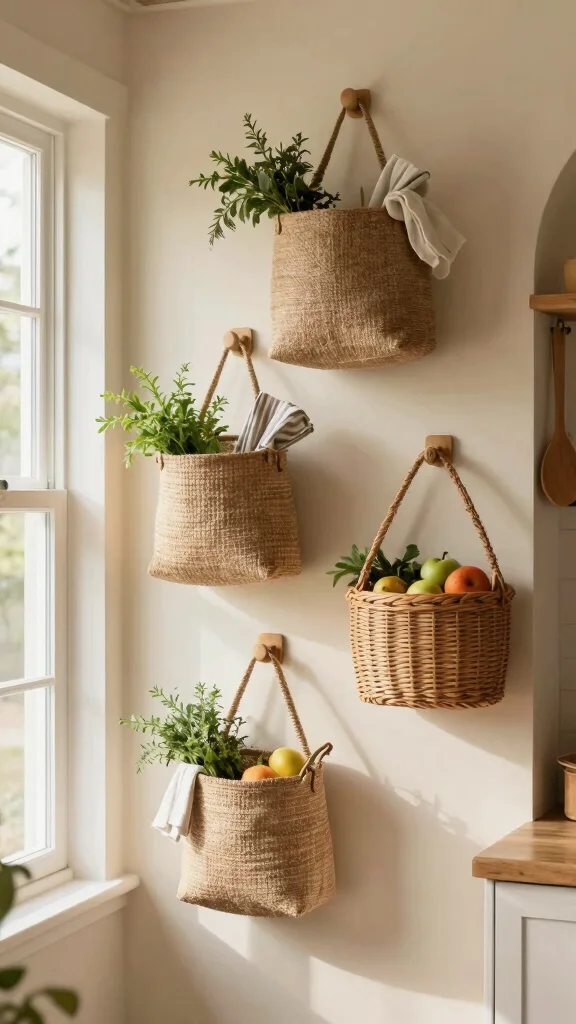 12 Three Basket Wall Display Ideas for a Styled Artisan Wall - 3. Rustic Charm: Earthy Tones and Natural Materials 1