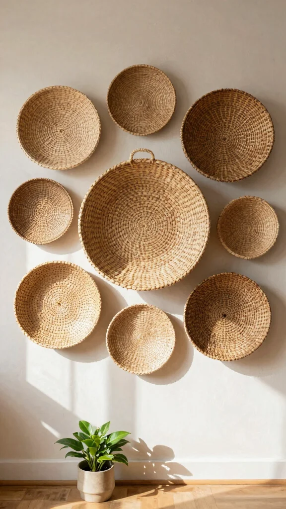 12 Wall Hanging Basket Ideas for a Boho Layered Natural Decor - 1. Layered Views: A Bohemian Classic 1