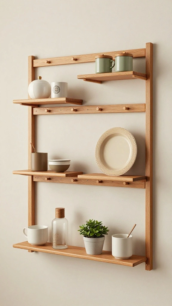 12 Wooden Wall Clothes Hanger Ideas for a Warm Natural Display - 12. Customizable Modular Wall Hanger System 1