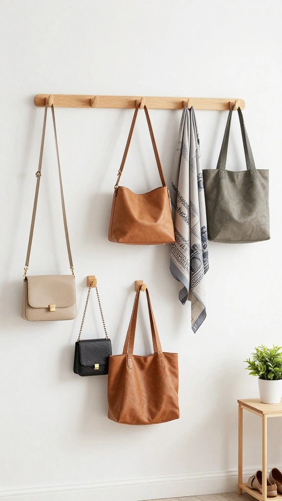 12 Wooden Wall Clothes Hanger Ideas for a Warm Natural Display - 2. Minimalist Wooden Hooks 1