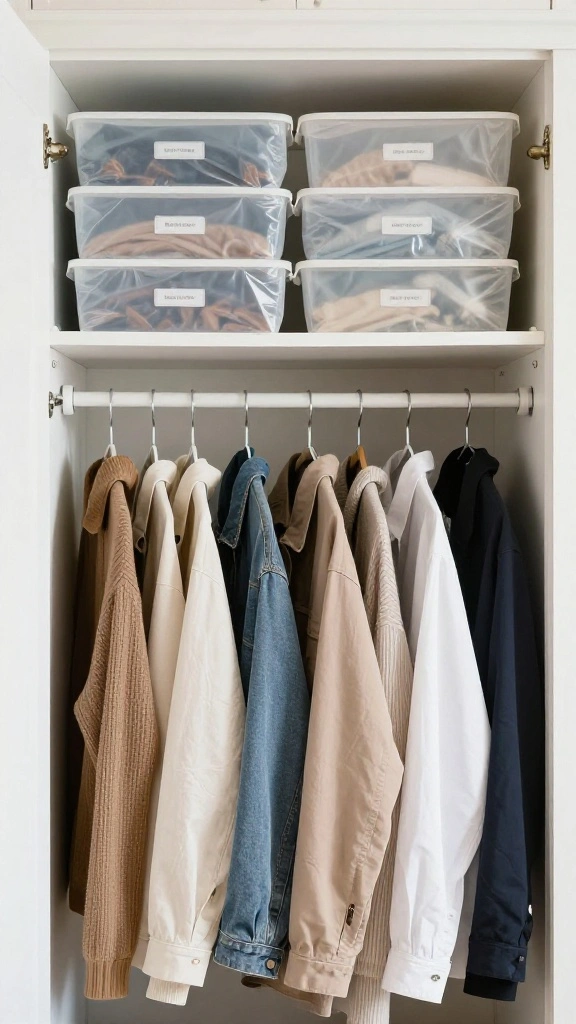 13 Clothes Organization Ideas Without Hangers for a Folded Minimal Wardrobe - 13. Seasonal Rotation for Simplified Access 1