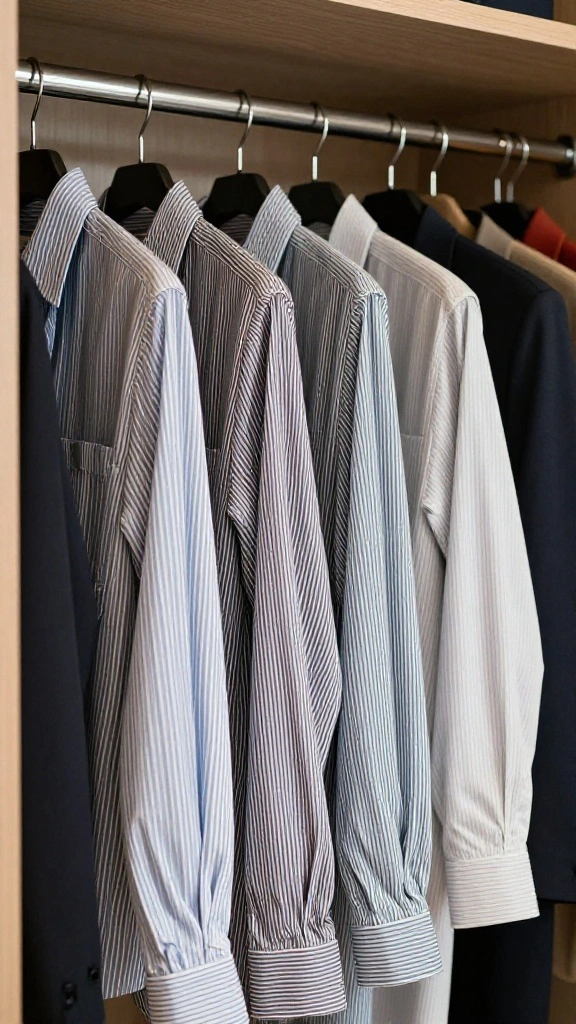 13 DIY Fabric Covered Clothes Hanger Ideas for a Soft Beautiful Wardrobe - 10. Classic Stripes for Timeless Style 1