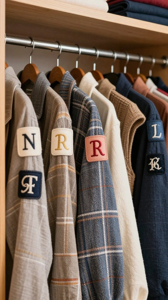 13 DIY Fabric Covered Clothes Hanger Ideas for a Soft Beautiful Wardrobe - 12. Personalized Hangers with Monograms 1