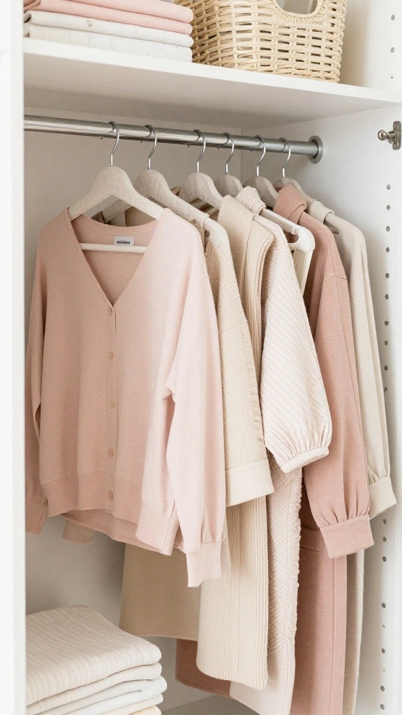 13 DIY Fabric Covered Clothes Hanger Ideas for a Soft Beautiful Wardrobe - 2. Soft Pastel Elegance 1