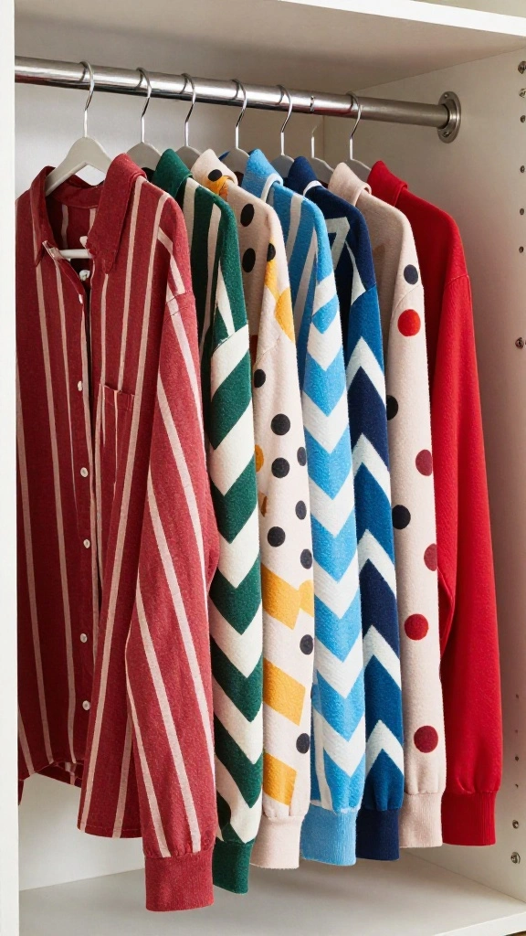 13 DIY Fabric Covered Clothes Hanger Ideas for a Soft Beautiful Wardrobe - 3. Bold Geometric Patterns 1