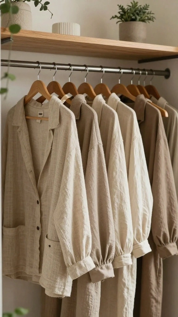 13 DIY Fabric Covered Clothes Hanger Ideas for a Soft Beautiful Wardrobe - 4. Eco-Friendly Linen Touch 1