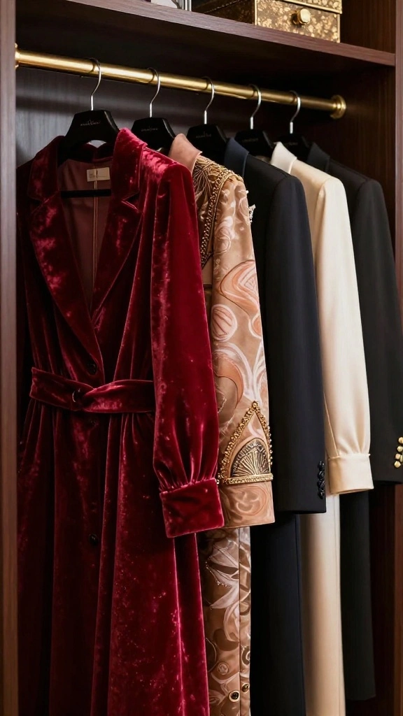 13 DIY Fabric Covered Clothes Hanger Ideas for a Soft Beautiful Wardrobe - 5. Chic Velvet Glam 1