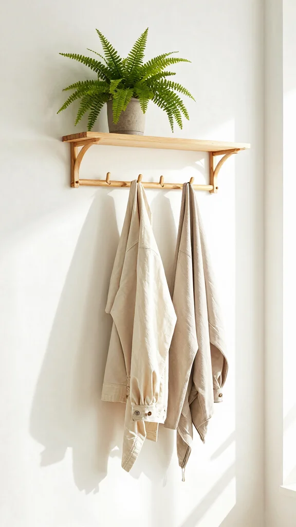 13 Entryway Wall Clothes Hanger Ideas for a Welcoming Organized Space - 5. Bamboo Hanger 1