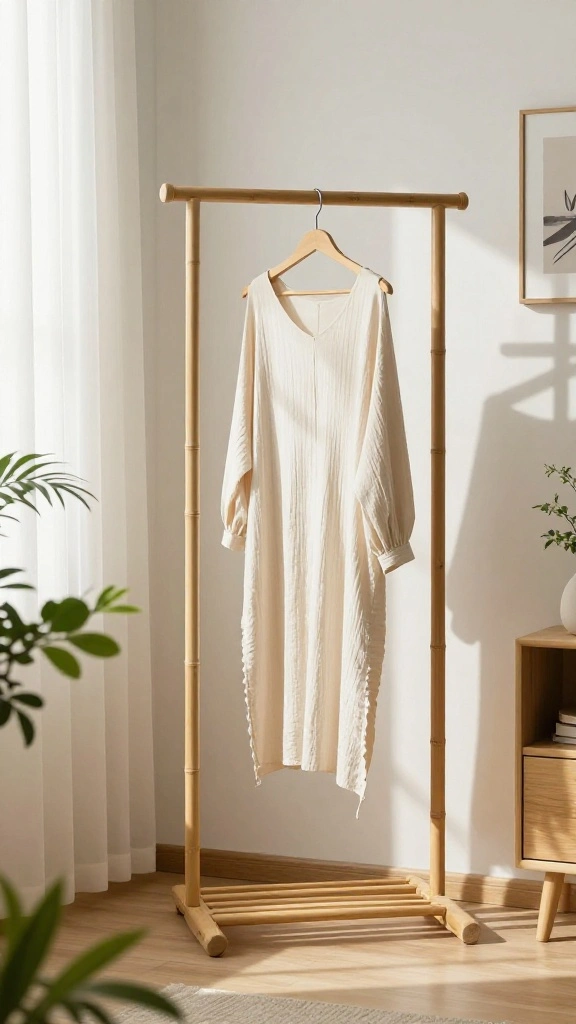 13 Freestanding Clothes Hanger Ideas for Bedroom Hallway and Closet - 1. Bamboo Beauty 1