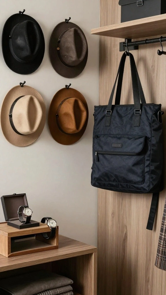 13 Men's Clothes on Hangers Aesthetic Ideas for a Clean Minimal Wardrobe - 4. Gallery of Accessories 1