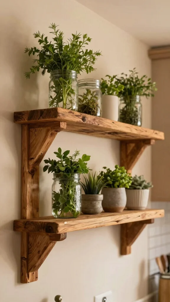 13 Shelf Edge Trim Ideas for a Finished Polished Professional Look - 4. Rustic Wood Brackets 1