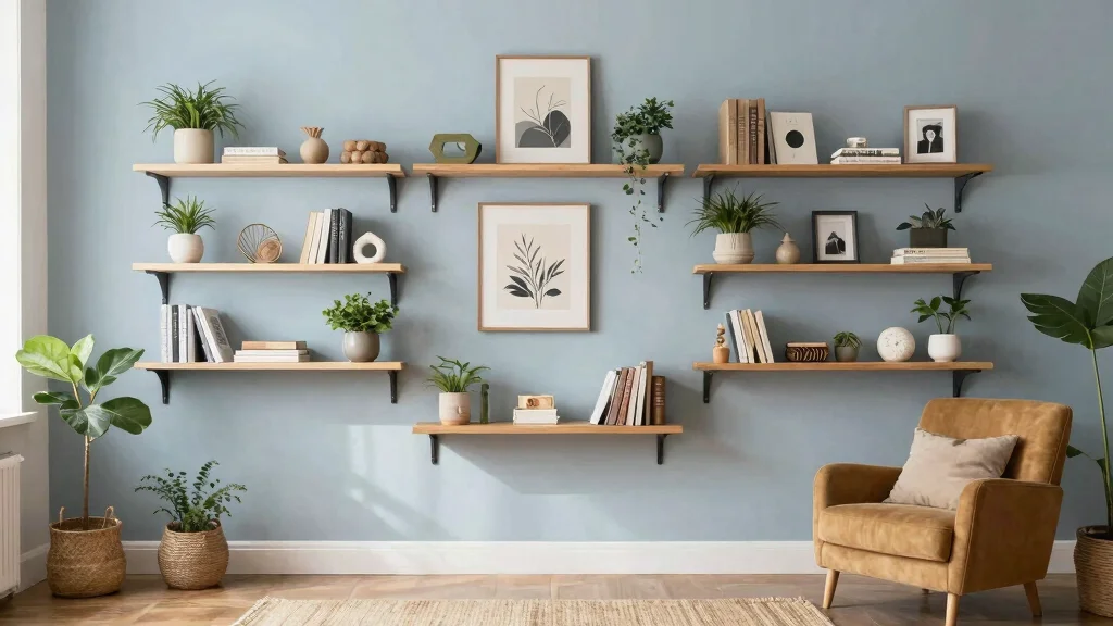 13 Shelf Ideas for the Living Room for Every Style and Wall