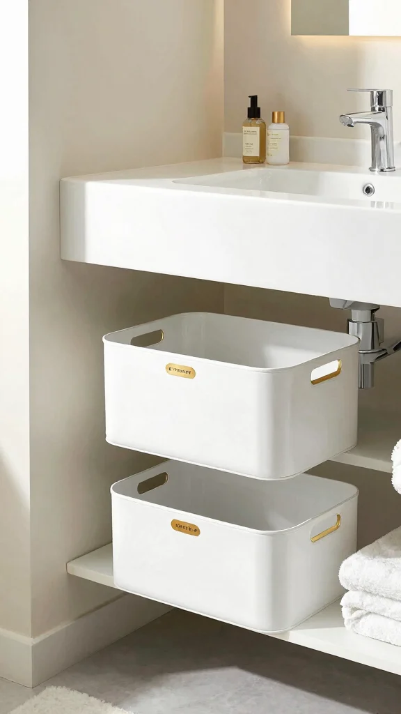 13 Under Floating Vanity Basket Ideas for a Minimal Organized Bathroom - 12. Customizable Baskets for Personal Touch 1