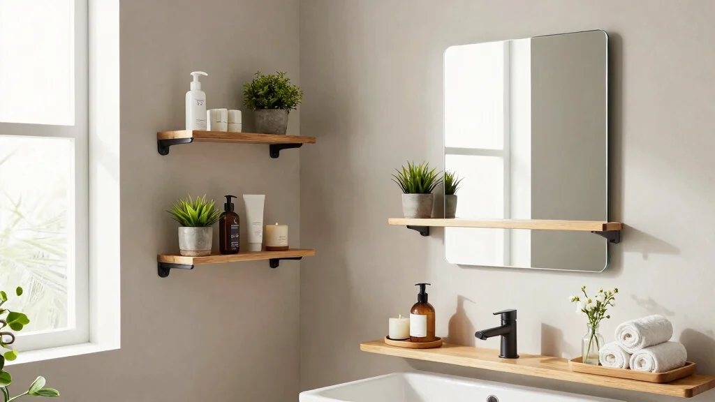 13 Under-Mirror Bathroom Shelf Ideas for Countertop and Wall Storage