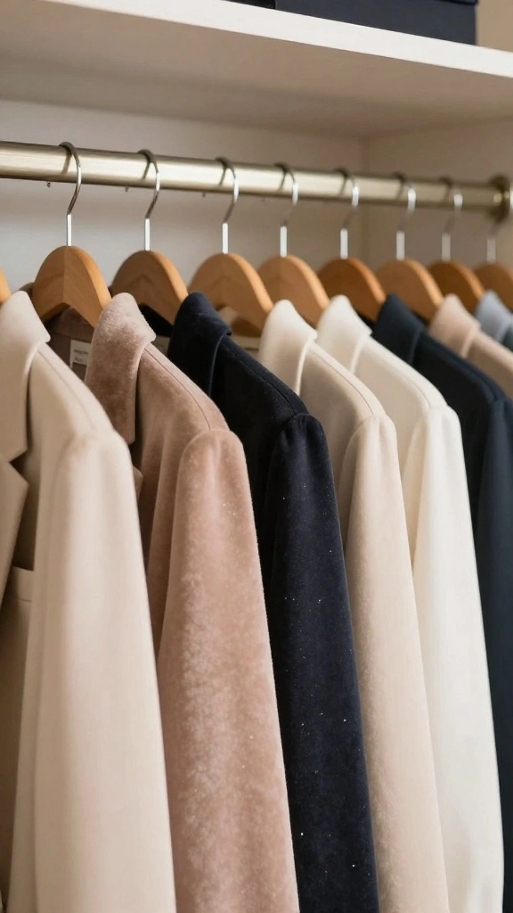 13 Velvet Hanger Ideas for a Neat Space Saving Elegant Closet - 13. Elegant Hanger Sets for Cohesive Look 1