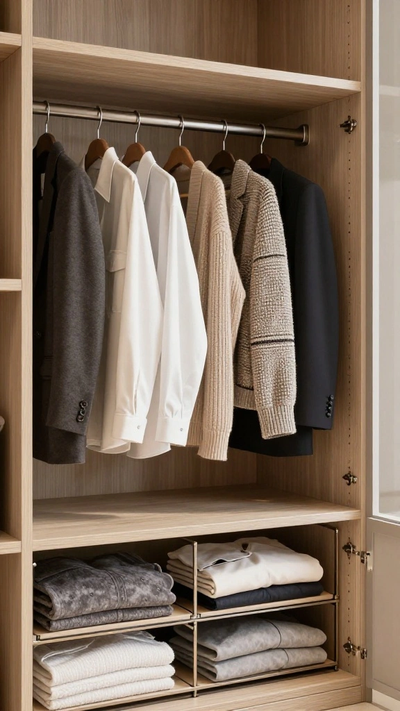 13 Velvet Hanger Ideas for a Neat Space Saving Elegant Closet - 2. Vertical Hanger Solutions for Space Saving 1