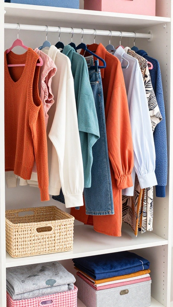 13 Velvet Hanger Ideas for a Neat Space Saving Elegant Closet - 4. Layered Hanger Options for Seasonal Wardrobe 1