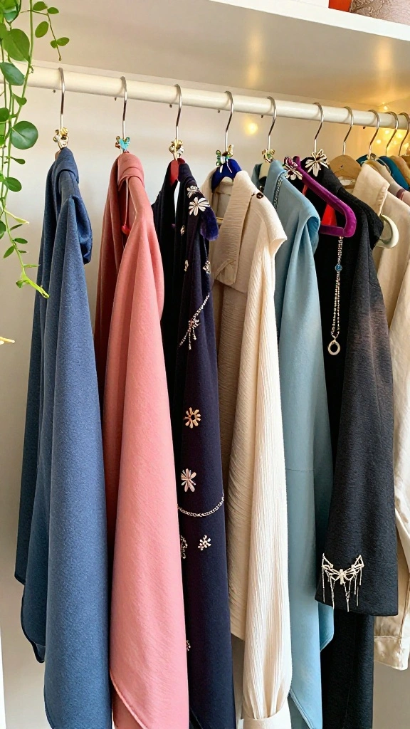 13 Velvet Hanger Ideas for a Neat Space Saving Elegant Closet - 5. Decorative Hanger Displays for Artistic Expression 1