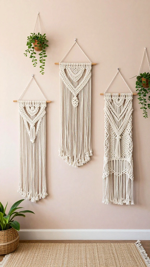 13 Wall Clothes Hanger Ideas for Bedroom Entryway and Hallway - 3. Macramé Wall Hangers 1